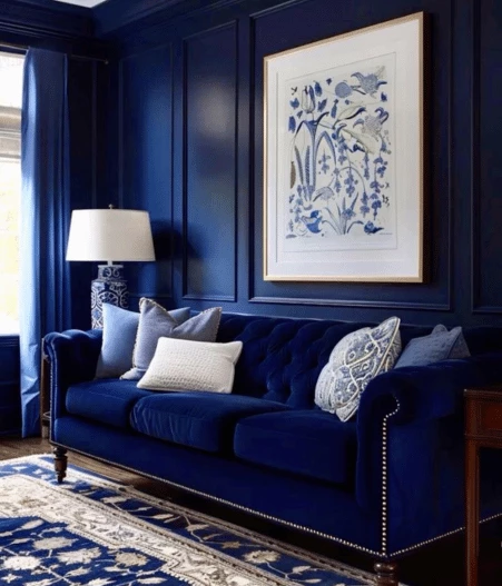 Rich Navy wall paint color trend 